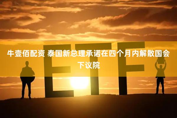 牛壹佰配资 泰国新总理承诺在四个月内解散国会下议院